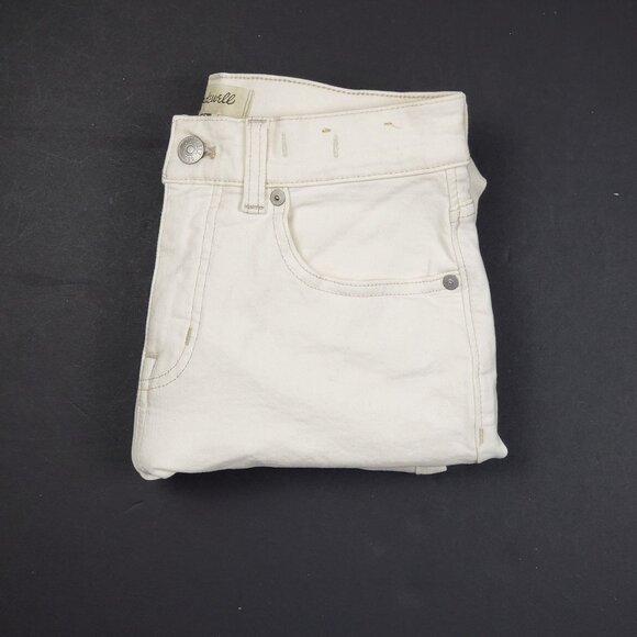 Madewell The Petite 90's Straight Jean Women's Sz 25P Ivory Vintage Canvas Denim - Picture 16 of 16